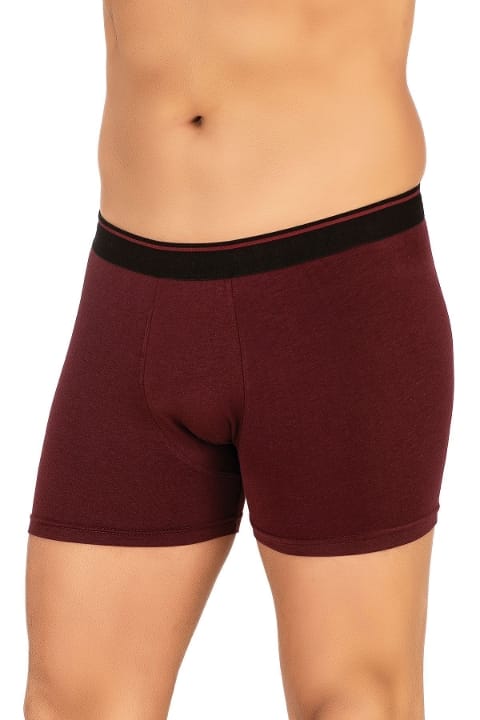 Esnek Bel Lastiği Modal Pamuklu Boxer Şort Özkan 11256 - Bordo
