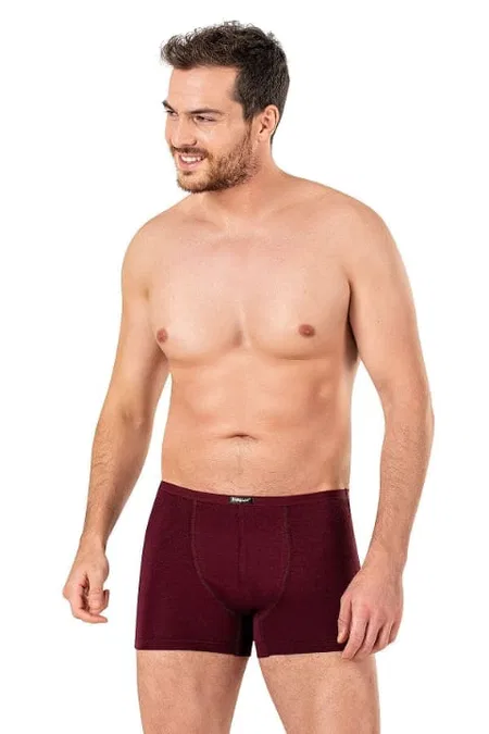 Pamuklu Modal Esnek Boxer Şort Özkan 11897 - Bordo