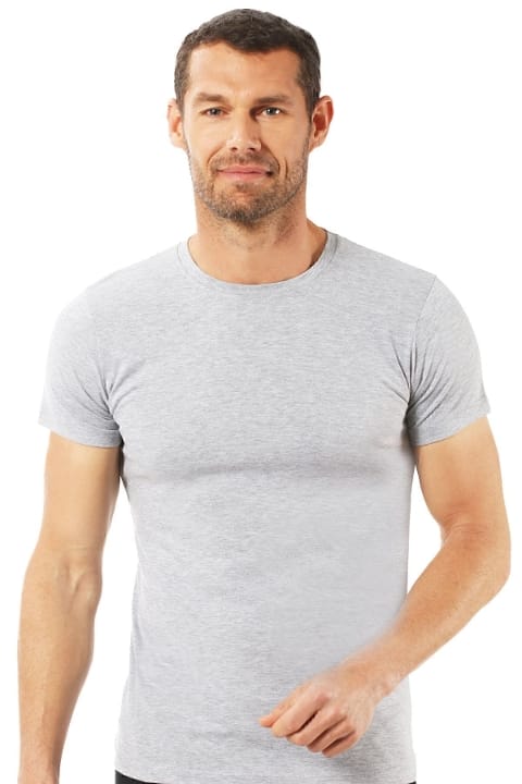 Pamuklu Yarım Kol Fanila T-Shirt Özkan 0265 - Gri