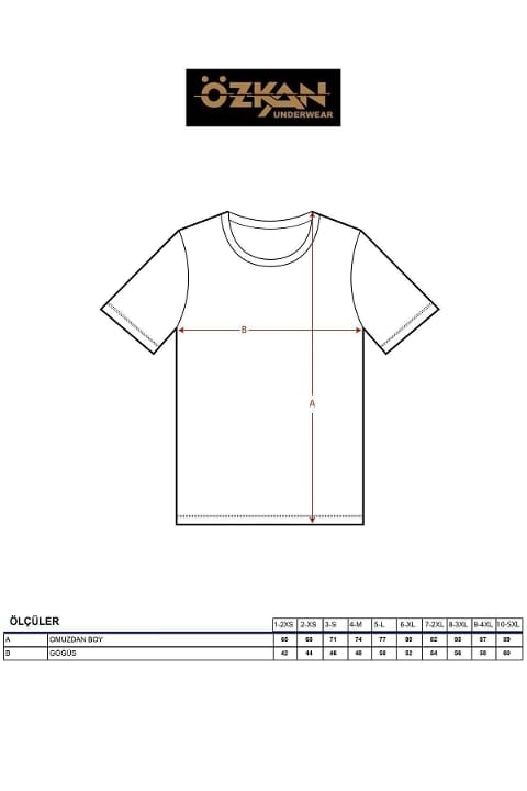 Pamuklu Yarım Kol Atlet Erkek Özkan 0059 - Beyaz