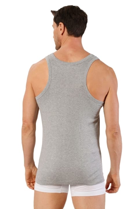 Pamuklu Ribana Sırtı Çapraz Atlet Özkan 0058 - Gri