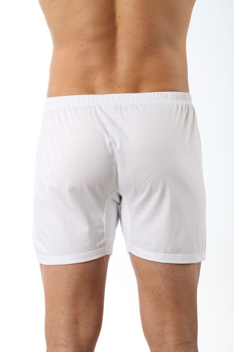 Esnek Bel Lastiği Pamuklu Boxer Külot Özkan 0043 - Beyaz