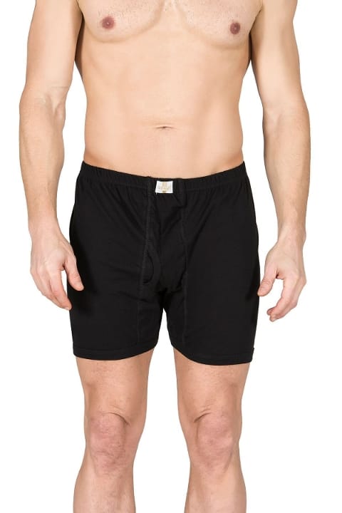 Esnek Bel Lastiği Pamuklu Boxer Külot Özkan 0043 - Siyah