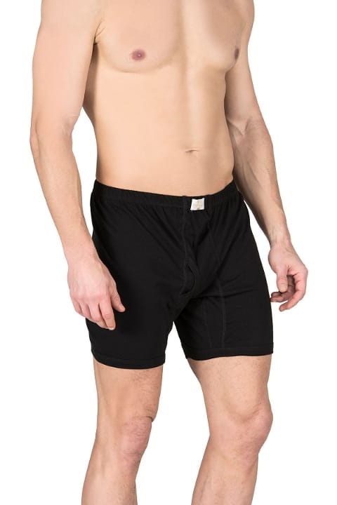 Esnek Bel Lastiği Pamuklu Boxer Külot Özkan 0043 - Siyah