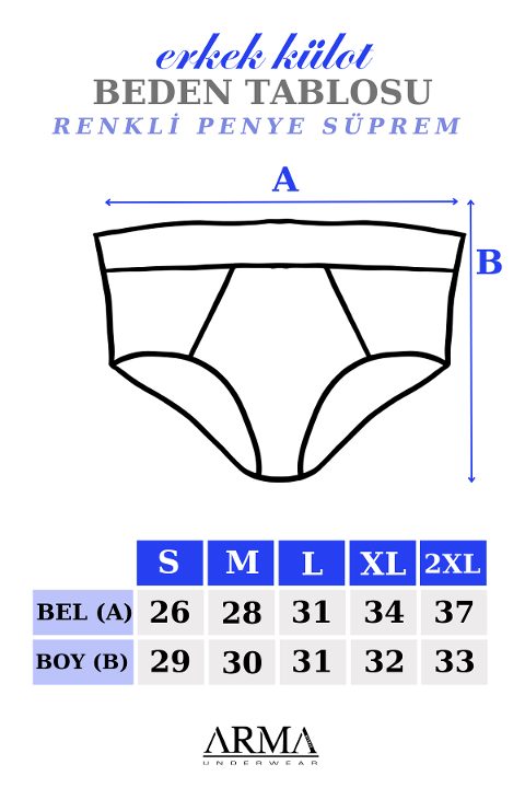 Pamuklu Süprem Kesim Erkek Slip Arma Yıldız 1119 - Görsel
