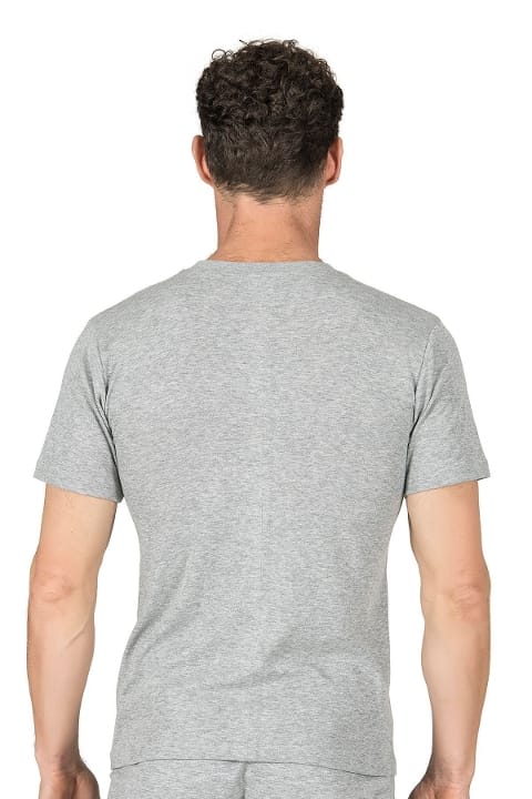 Ribana Esnek Kapalı Yaka Yarım Kol Atlet Özkan 0116 - Gri