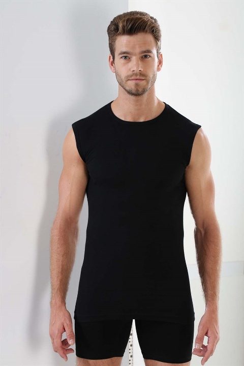 Ribana Kolsuz Siyah Erkek Atlet Arma Yıldız 1110 - Siyah