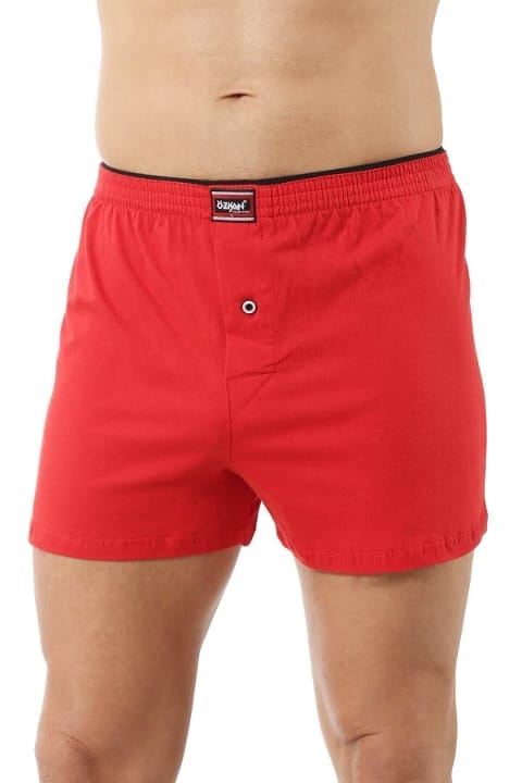 Pamuklu Şardonlu Kırmızı Boxer Özkan 0041