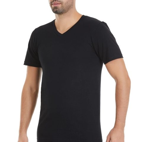 Pamuklu V-Yaka Kısa Kollu Atlet 6'lı Paket Yıldız 53