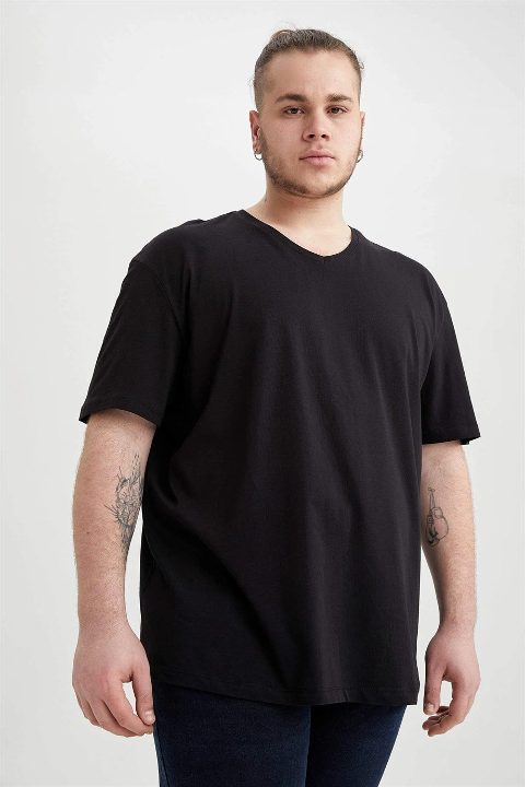 Pamuk Penye Süprem Siyah V Yaka Fanila Arma Yıldız 9160 - Siyah