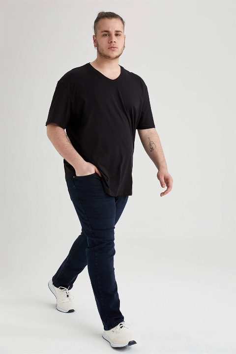 Pamuk Penye Süprem Siyah V Yaka Fanila Arma Yıldız 9160 - Siyah