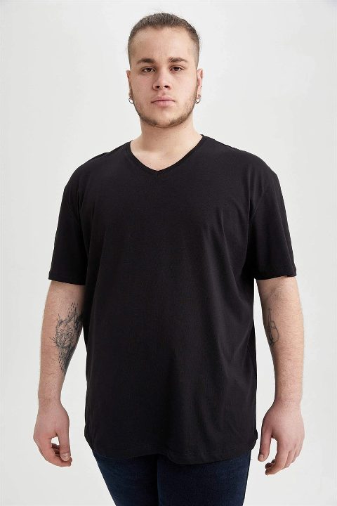 Pamuk Penye Süprem Siyah V Yaka Fanila Arma Yıldız 9160 - Siyah