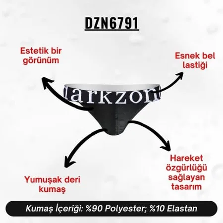 Darkzone Erkek Siyah Deri Jockstrap  Darkzone DZN6791 - Görsel 4
