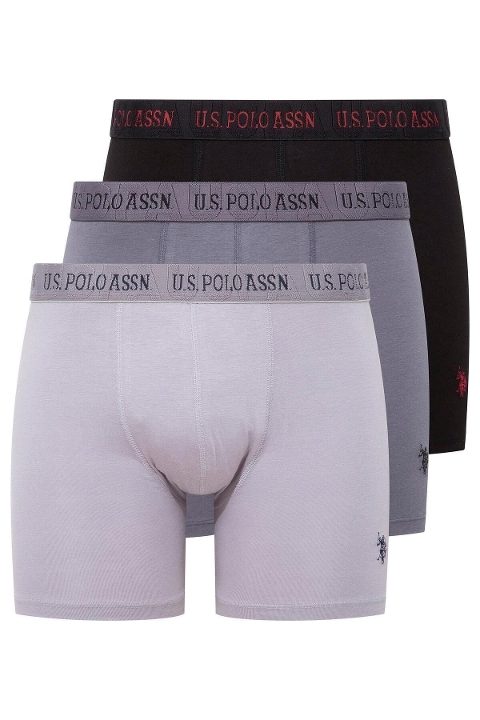 Pamuklu Esnek Bel Lastiği 3'lü Boxer Us. POLO Assn. 80517