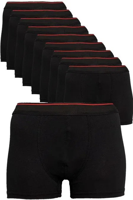 Siyah Düz Dikişli Likralı Boxer Arma Yıldız 1144 - Siyah
