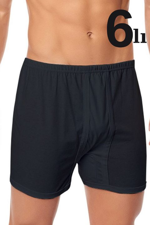 Pamuk Süprem Esnek Bel Boxer 6'lı Paket Arma Yıldız 1005 - Siyah