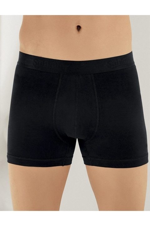 Pamuklu Likralı Esnek Bel Boxer Arma Yıldız 1144 - Siyah
