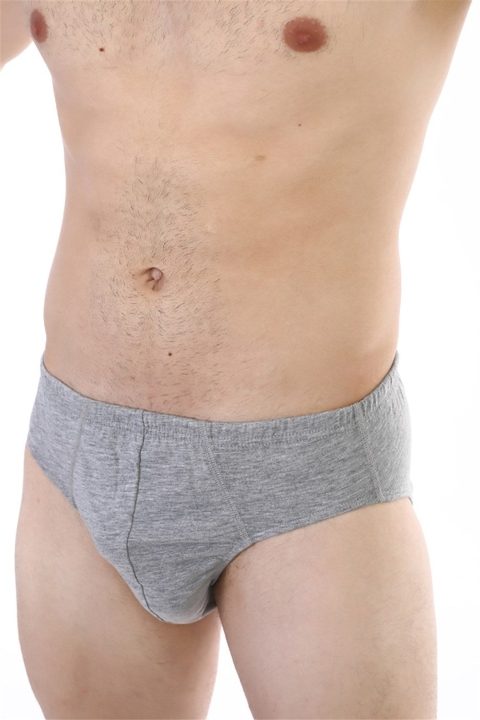 Pamuklu Yüksek Bel Erkek Slip Çift Kaplan 741 - Gri