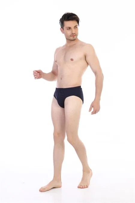 Pamuklu Yüksek Bel Erkek Slip Çift Kaplan 741 - Lacivert