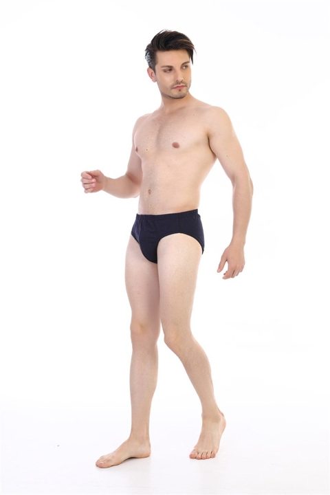 Pamuklu Yüksek Bel Erkek Slip Çift Kaplan 741 - Lacivert