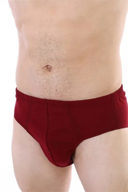 Pamuklu Yüksek Bel Erkek Slip Çift Kaplan 741 - Bordo
