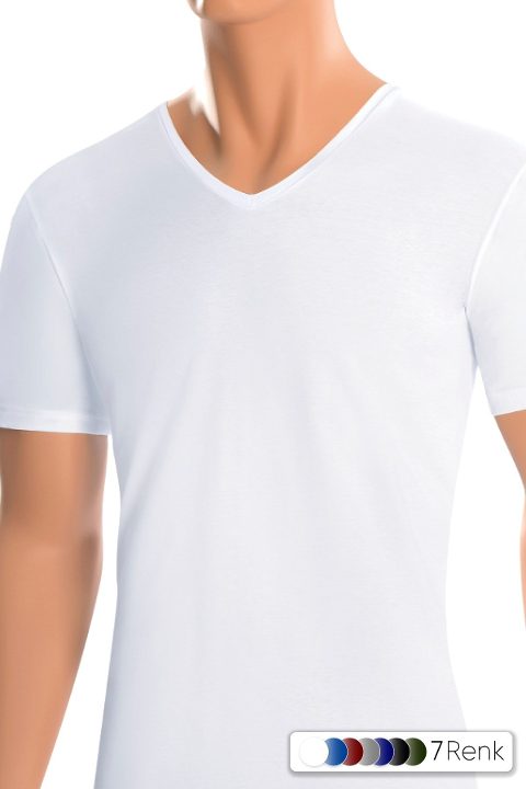 Yumuşak Modal V Yaka Erkek Atlet Öts 1623