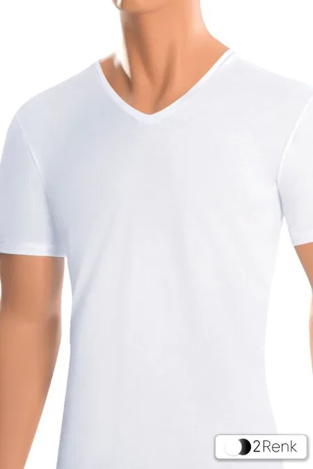 Pamuk Süprem Uzun Kollu Erkek T-shirt Öts 1630 - Beyaz