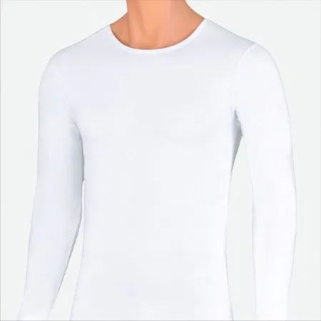 Likralı Pamuklu Uzun Kollu T-shirt Öts 1884 - Beyaz