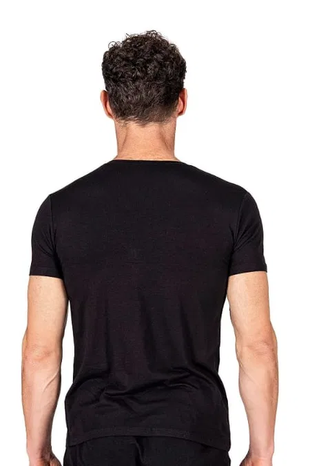 Pamuklu Modal Esnek Kısa Kollu T-Shirt Fanila Özkan 11143 - Siyah
