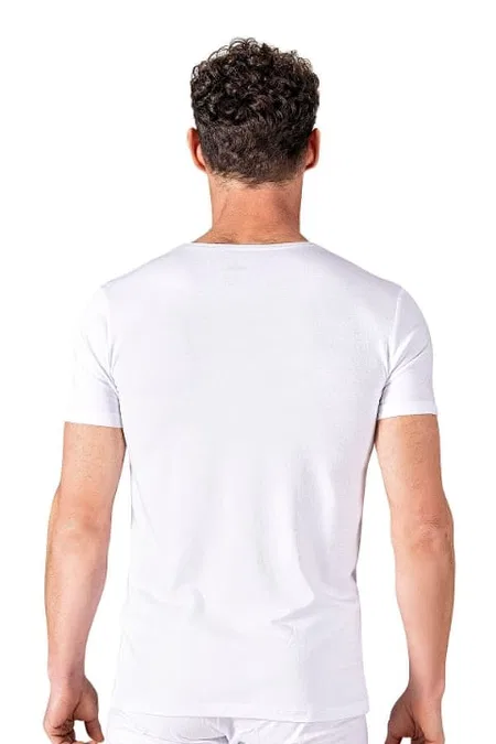 Pamuklu Modal Esnek Kısa Kollu T-Shirt Fanila Özkan 11143 - Beyaz