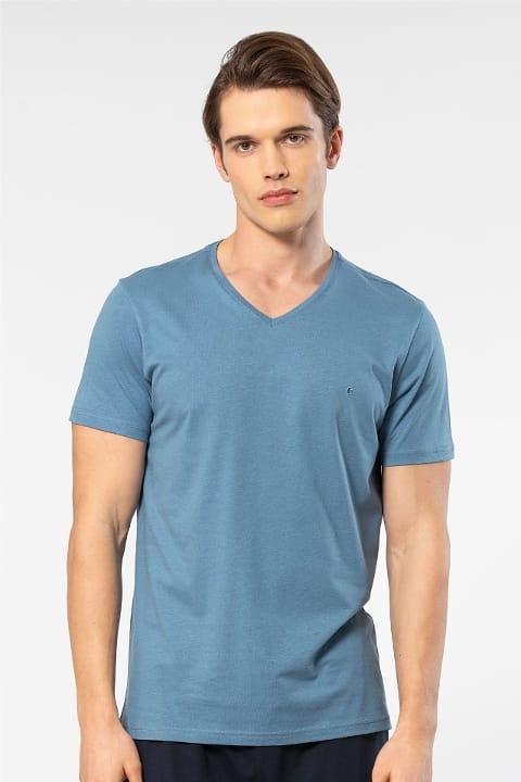 Cacharel Rahat Kesim V Yaka Modal Pamuklu Atlet Cacharel 2170 - Görsel 2