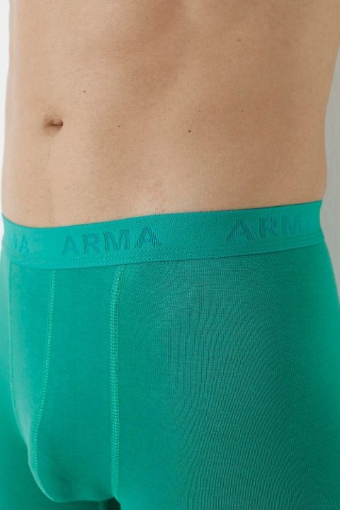 Bambu Kumaşlı Esnek Bel Boxer 3'lü Paket Arma Yıldız 1172 - Yeşil