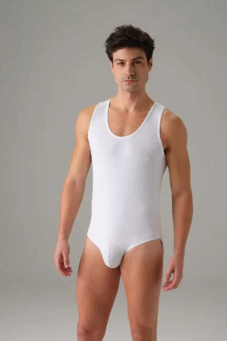 Modal Pamuklu Elastan Fantezi Basic Slip Erkek Body Doreanse 3023 - Beyaz