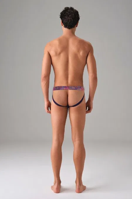Fantezi Desenli Jockstrap String Pembe Doreanse 1016 - Bordo