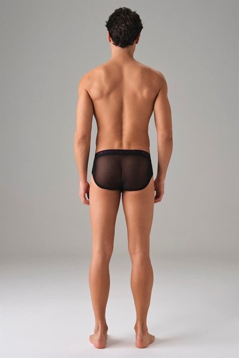 Fantezi Transparan Erkek Slip Somon Doreanse 1201 - Siyah