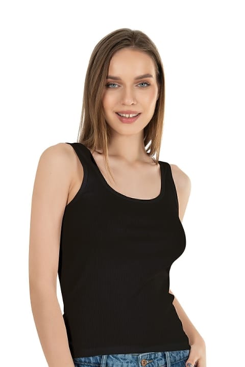 Pamuklu Fitilli Kalın Askılı Kadın Atlet Özkan 26815