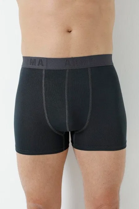 Füme Bambu Erkek Boxer 3'lü Paket Arma Yıldız 1172 - Füme