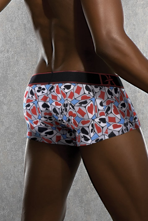 Geniş Bel Latikli İskambil Zar Desenli Mini Boxer Doreanse 1769 - 2