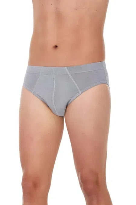 Bambu Elastan Yüksek Bel Erkek Slip Külot Yıldız 397 - Gri