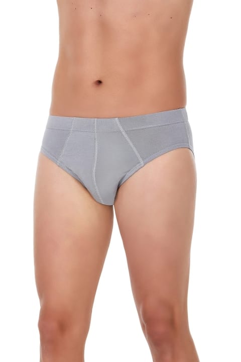 Bambu Elastan Yüksek Bel Erkek Slip Külot Yıldız 397 - Gri