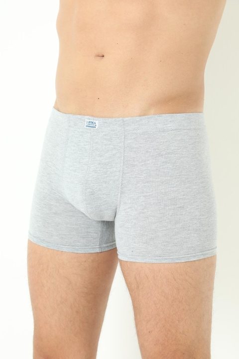 Pamuklu Elastan Gri Erkek Boxer 3'lü Paket Arma Yıldız 1170 - Gri