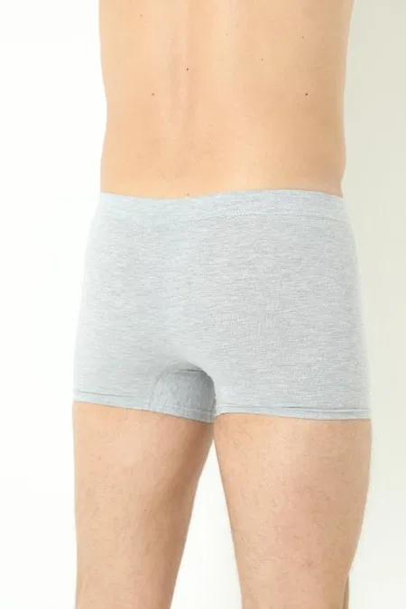 Pamuklu Elastan Gri Erkek Boxer 3'lü Paket Arma Yıldız 1170 - Gri