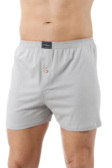 Pamuklu Düğmeli Gri Boxer Özkan 0041 - Gri