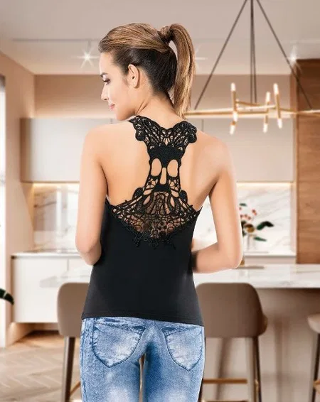 Kalın Askılı Nefes Alabilen Kadın Atlet Derya 140 - Siyah