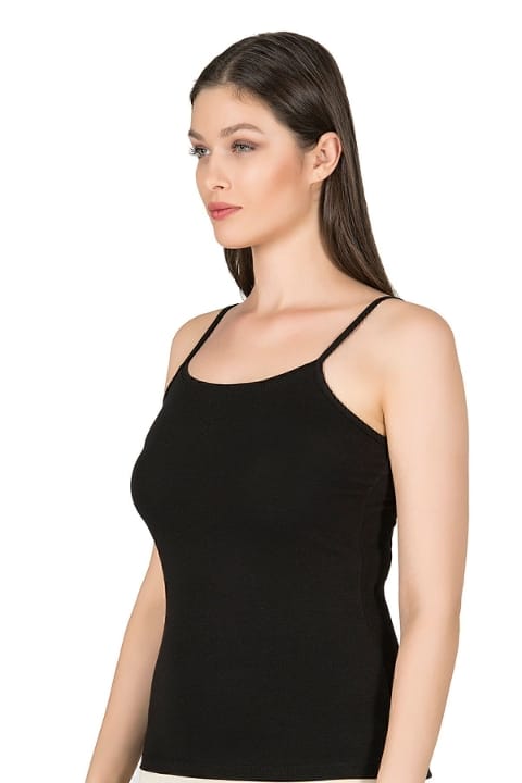 Pamuklu Modal Esnek İp Askılı Kadın Atlet Özkan 24264 - Siyah