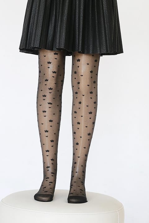 Kaydırmaz Tabanlı Pamuklu Çocuk Külotlu Çorap Daymod 2125150 - Siyah