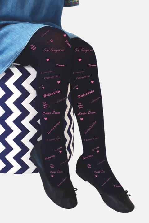 Kaydırmaz Tabanlı Çocuk Külotlu Çorap Siyah Daymod 2125151