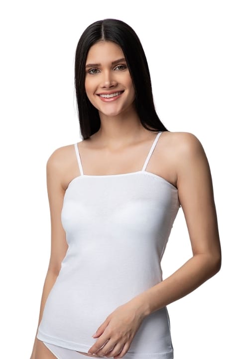 Pamuklu Esnek İp Askılı Kadın Atlet Donex 3350 - 2