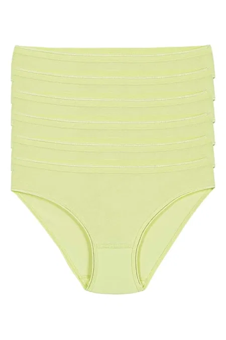 Yüksek Bel Pamuklu Likralı Bikini Kadın Külot Yıldız 3722 - Yeşil