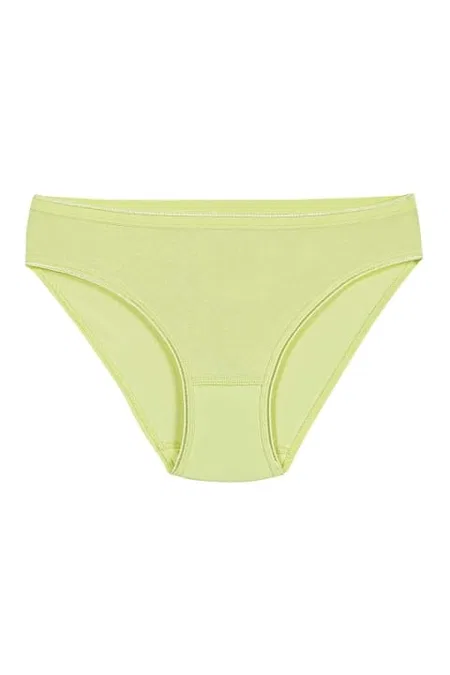 Yüksek Bel Pamuklu Likralı Bikini Kadın Külot Yıldız 3722 - Yeşil